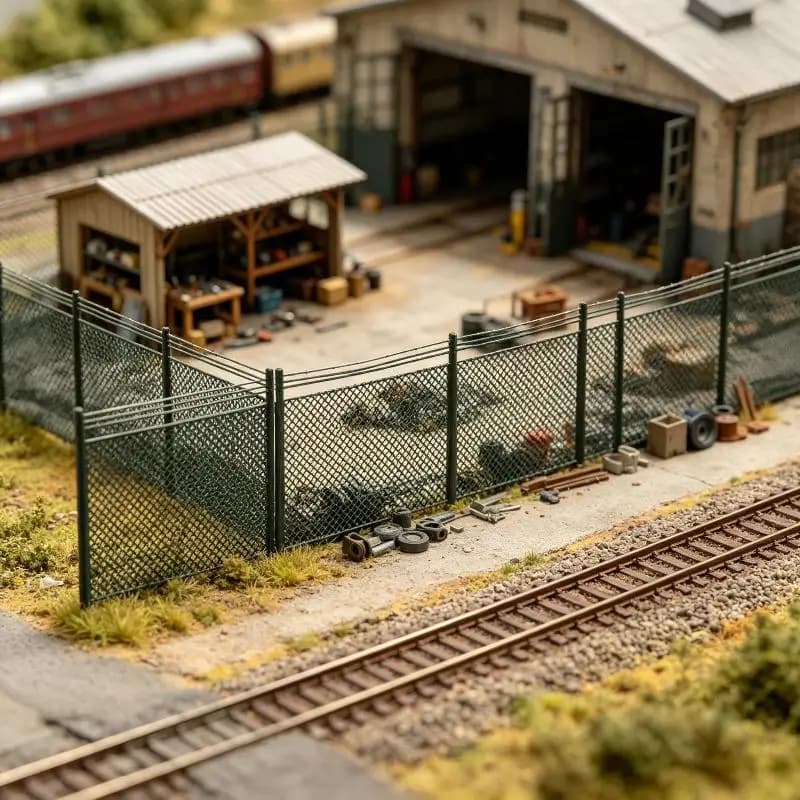 Kit de clôtures miniatures DIY pour diorama, 10 pièces, barrières et filets de qualité pour la mise en scène de modèles ferroviaires
