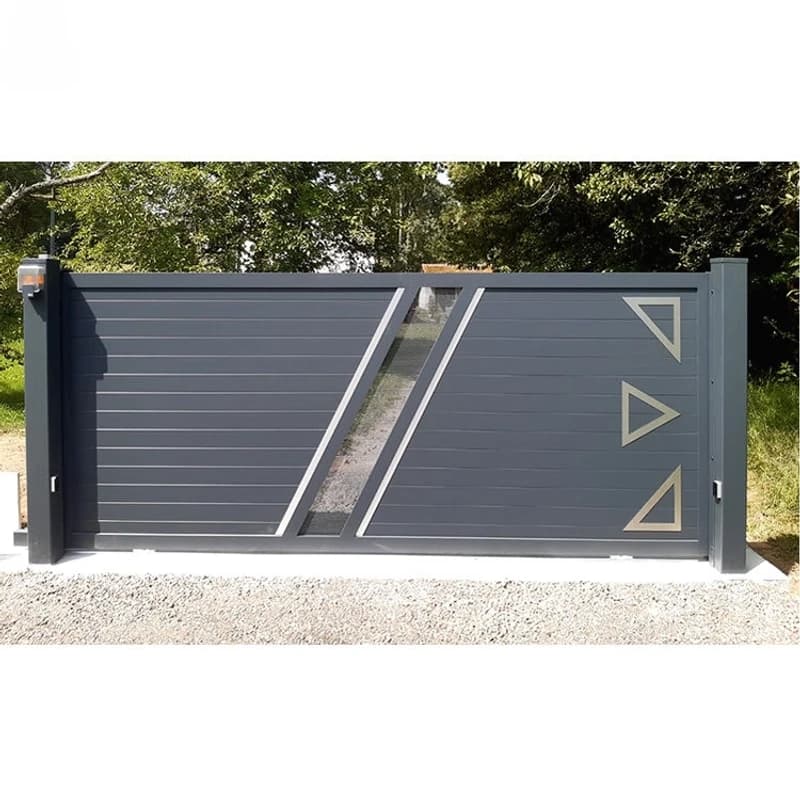 Porte coulissante d'allée en aluminium pour porte d'entrée de maison
