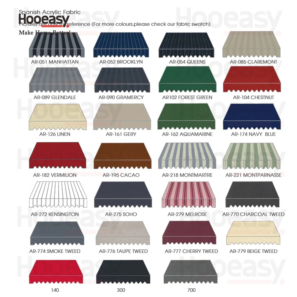Auvent rétractable, cadre en aluminium, toile PU, stores de fenêtre extérieurs, auvent imperméable, auvent motorisé pour la maison