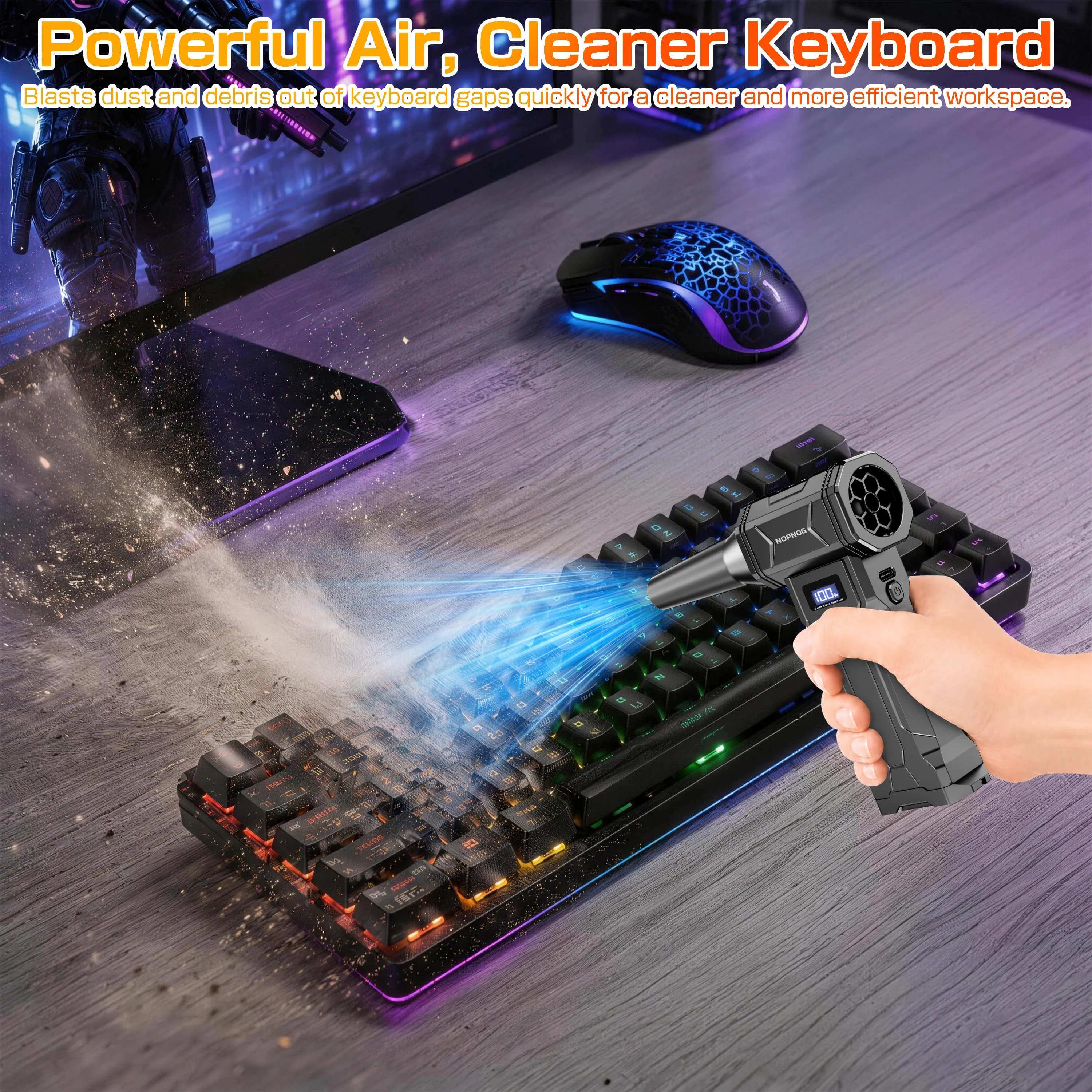 Souffleur d'air portable pour voiture, aspirateur turbo, ventilateur à jet puissant, outils de nettoyage et de soufflage, dépoussiéreur automobile, séche-cheveux