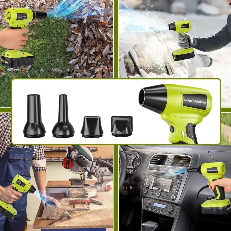 Accessoires pour outils électriques à batterie Ryobi 18V, souffleur turbo sans balais, pistolet à air violent, ventilateur portatif, outil de nettoyage de clavier d'ordinateur