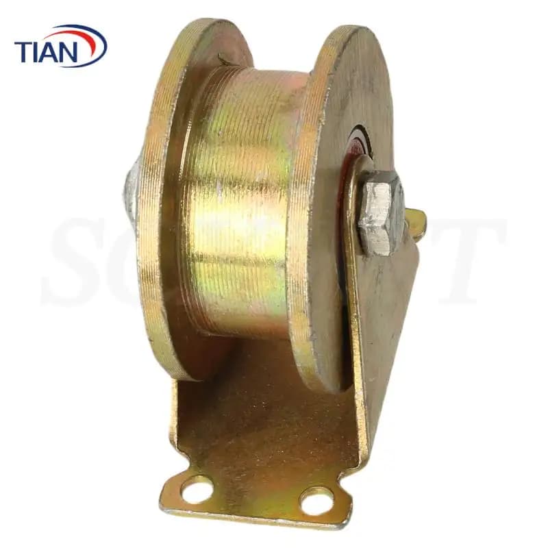 Roue pivotante robuste : diamètre 80 mm, roue à rainure UV de 2,5 mm et support pour clôture coulissante de patio, portail d'usine