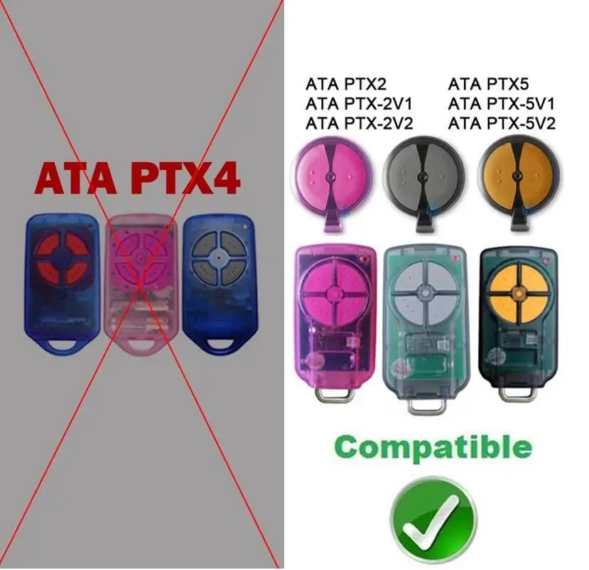 Télécommande de portail pour ATA PTX5 PTX-5v1
