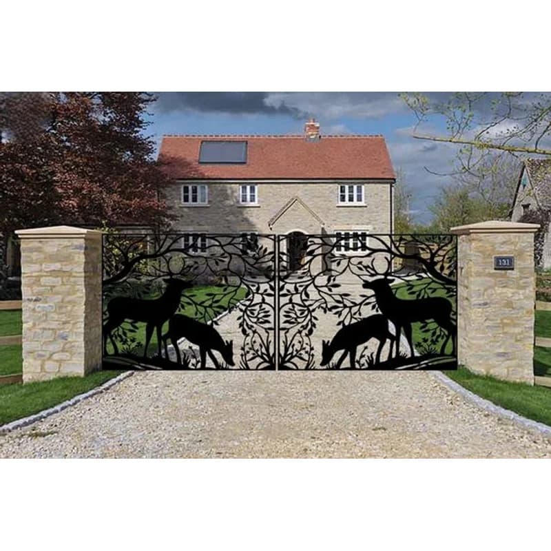 Porte de ranch en métal personnalisée, porte de ferme-Foshan faite à la main
