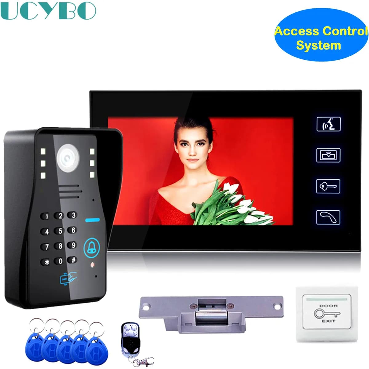 Système d'interphone vidéo avec écran LCD de 7 pouces