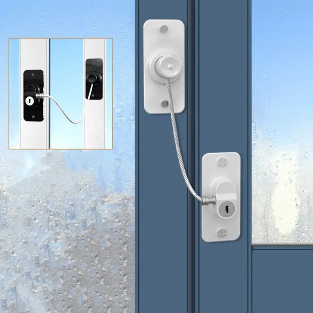Serrure de fenêtre rotative en plastique avec clé