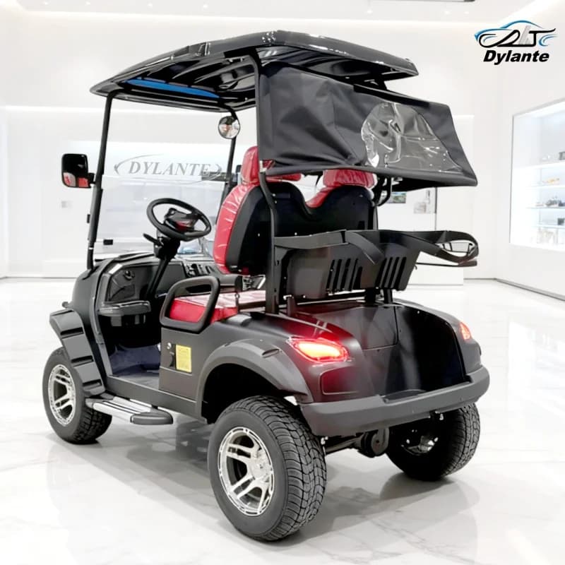 Chariot de Golf électrique 2 places avec espace de rangement Extra-Large, panneau solaire, batterie au Lithium, véhicule tout-terrain de chasse