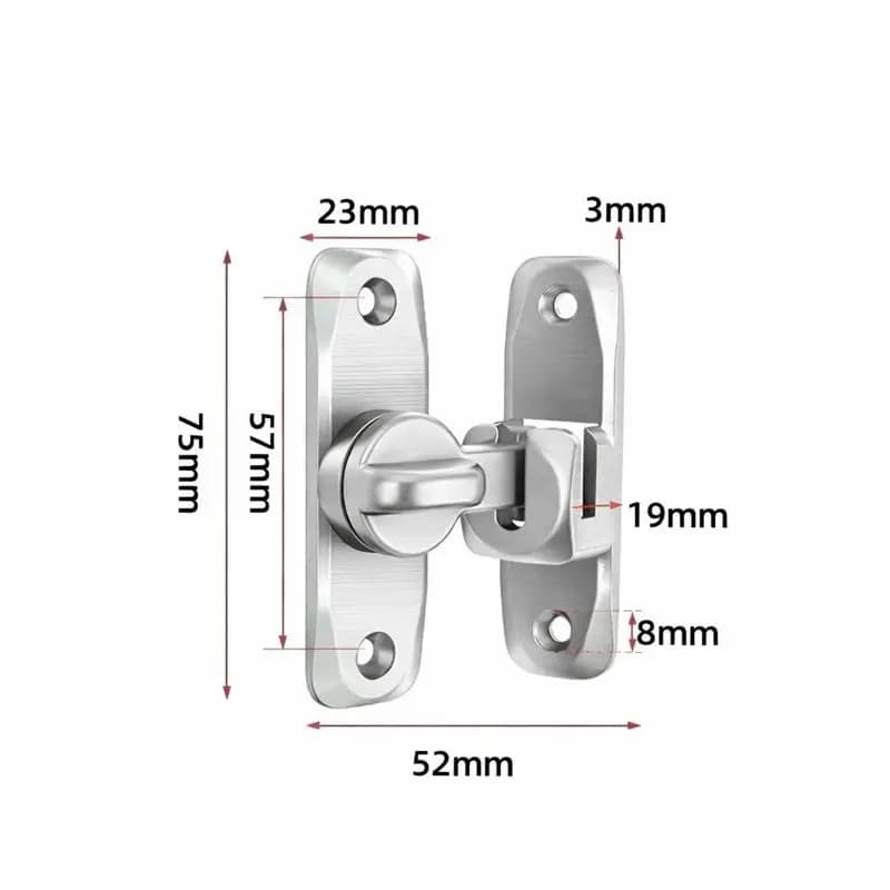 Serrure de porte de grange à 90/180 degrés
