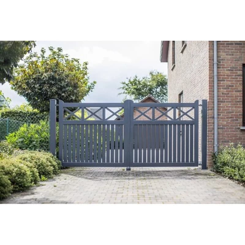 Porte battante de design moderne en aluminium