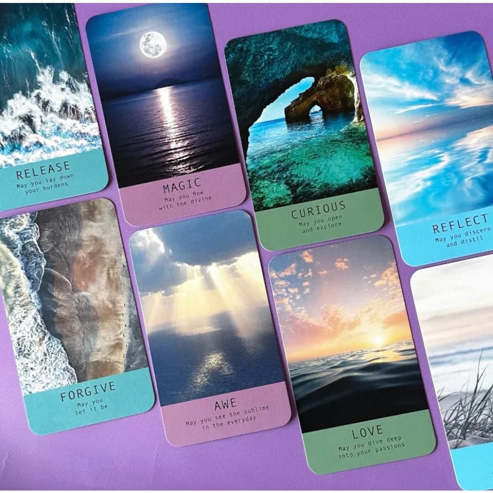 Cartes Oracle Sea Soul Jourchambres, 10.3x6cm, cartes allergiques avec le pouvoir de guérison de l'océan, 48 pièces