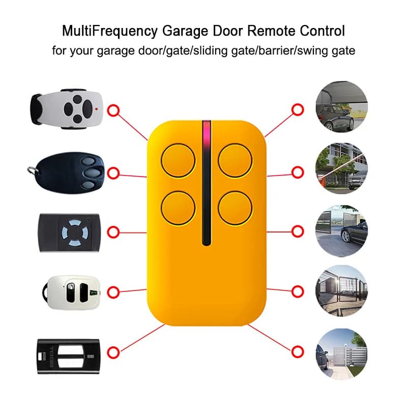Ouvre-porte de Garage télécommandé multifréquence électrique 280-868MHz 4 en 1 émetteur manuel