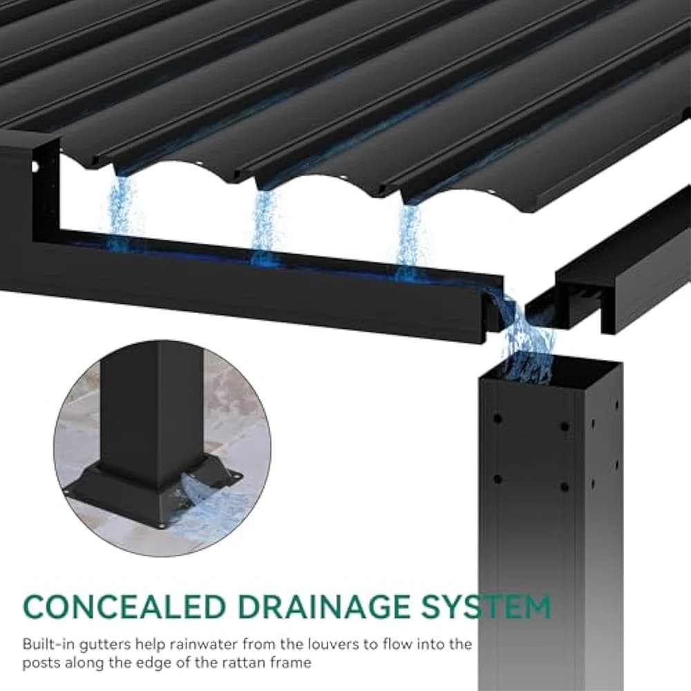 Pergola bioclimatique motorisée à persiennes en aluminium