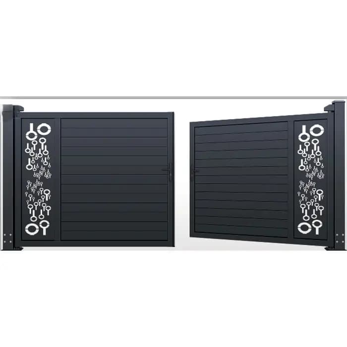 Porte de bâtiment de jardin en aluminium