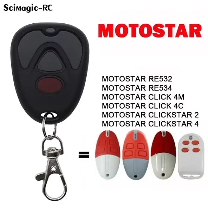 MOTOSTAR RE534 RE532 CLICKSTAR 2 4 CLICK 4M 4C Porte de Garage Télécommande 433.92MHz Code Fixe Clone Ouvre-Porte