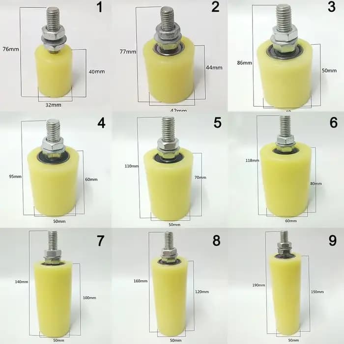 Nouvel ensemble de roulettes de guidage pour portail coulissant en nylon