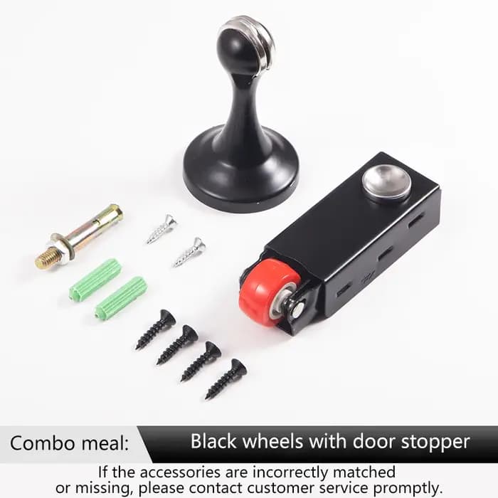Roulette de support réglable en hauteur pour bas de porte coulissante