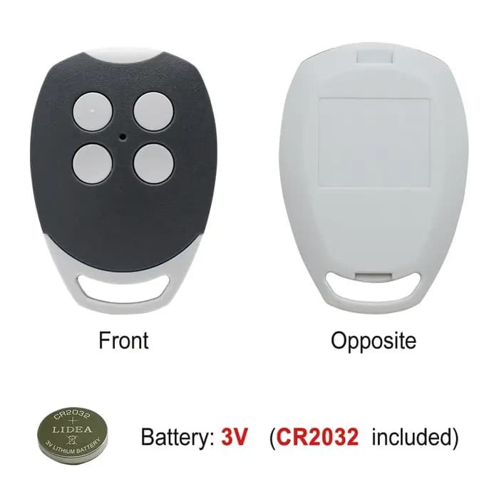 Télécommande de porte de garage Entrematic Zen 2 / Zen 4 noire à 2/4 boutons 433 MHz à code roulant compatible avec GOL4