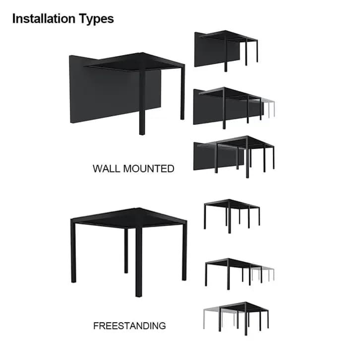 Pergola bioclimatique en aluminium