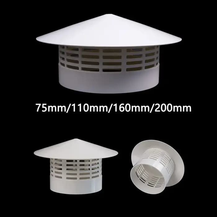 Capot de ventilation durable 75-200 mm pour mur extérieur