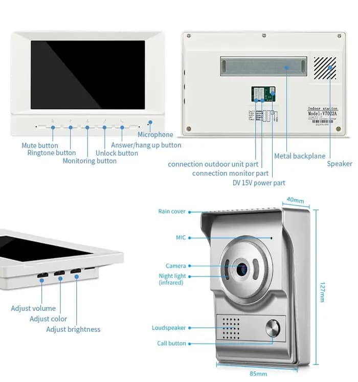 Interphone vidéo pour maison et appartement