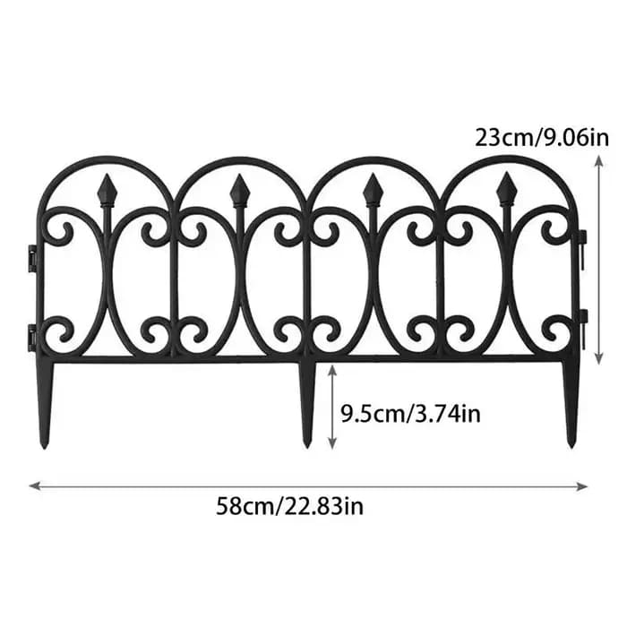 Nouvelle clôture décorative de jardin, barrière extérieure antirouille en fil métallique pour aménagement paysager, clôtures pliantes pour patio, barrière pour parterres de fleurs