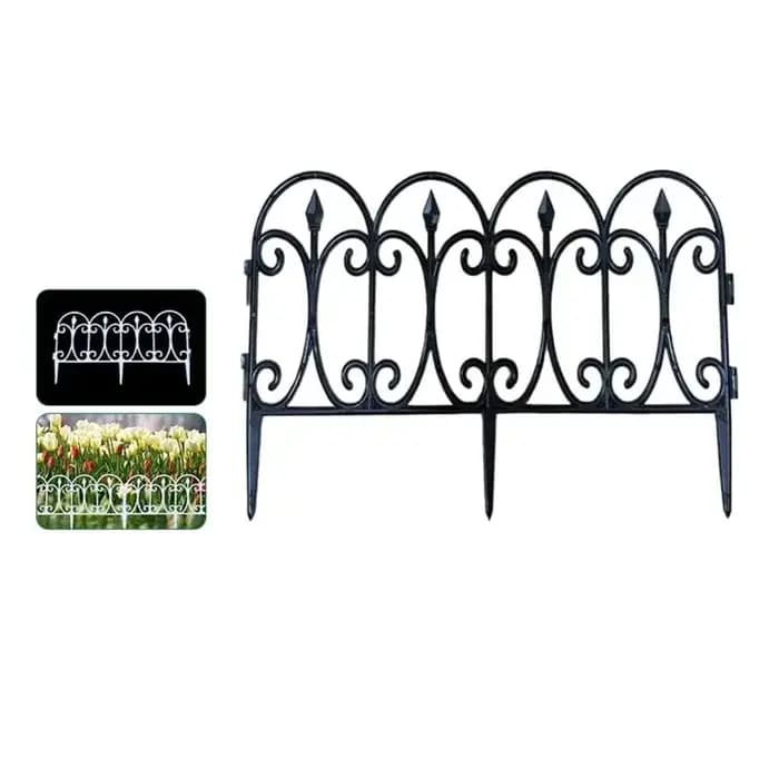 Nouvelle clôture décorative de jardin, barrière extérieure antirouille en fil métallique pour aménagement paysager, clôtures pliantes pour patio, barrière pour parterres de fleurs