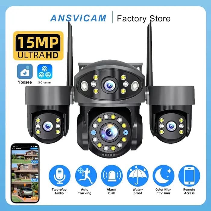 Caméra IP WIFI PTZ extérieure ANSVICAM 6K