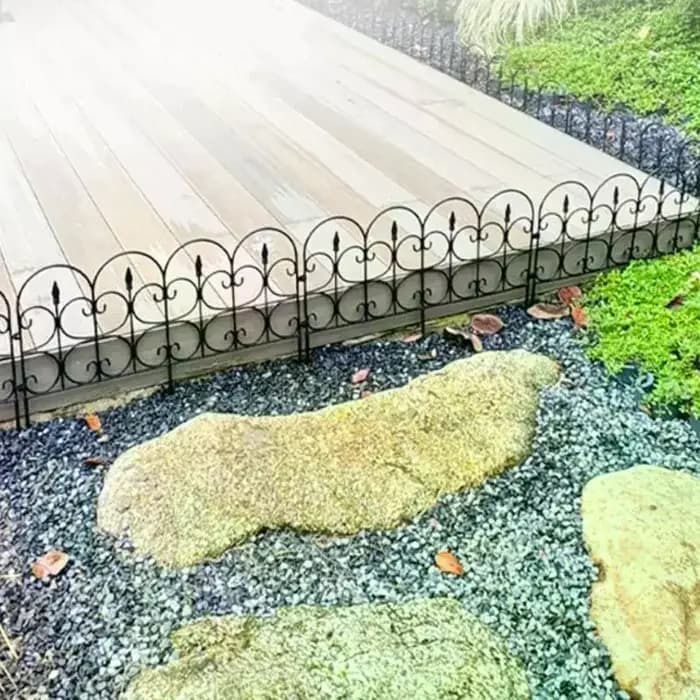 Clôture décorative de jardin extérieure, résistante à la rouille, clôture paysagère en fil métallique, clôtures pliantes pour patio, barrière pour parterres de fleurs.