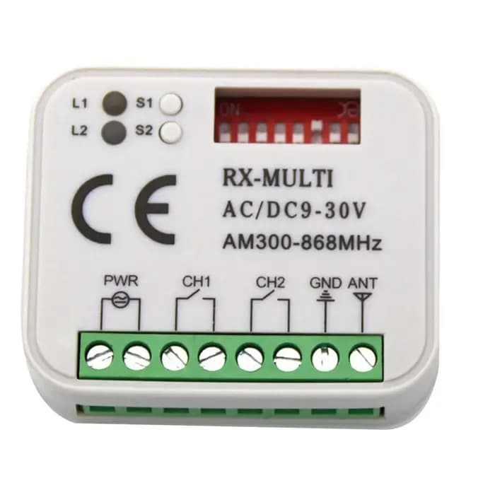 Récepteur à distance pour portail de garage avec télécommande
