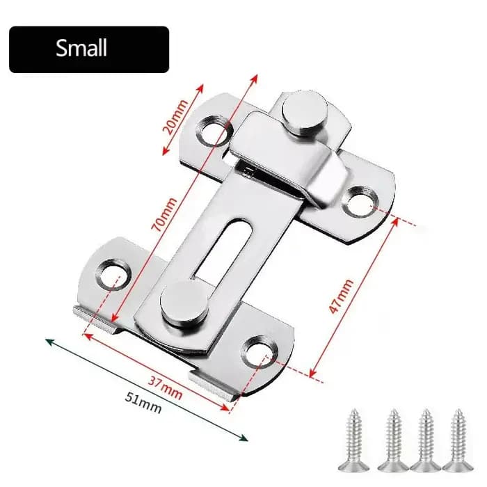 Verrous de porte coulissants en acier inoxydable, 1 pièce, quincaillerie pour porte de grange, placa