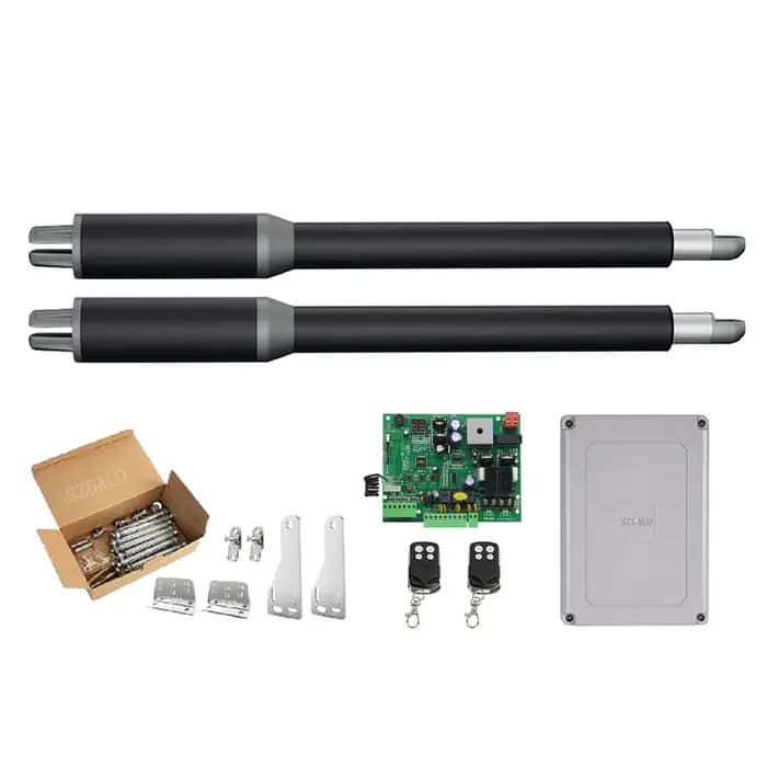 Ouvre-porte automatique à coque en aluminium pour portail pivotant, kit d'ouverture, jusqu'à 12 pied