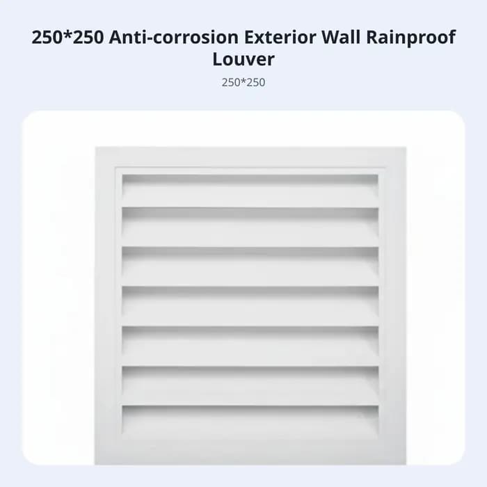 Grille de ventilation en alliage d'aluminium, grille murale extérieure étanche, cache d'échappement