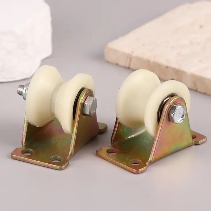 1 pièce Rouleau à gorge en nylon V/U avec support 30mm 50mm pour porte