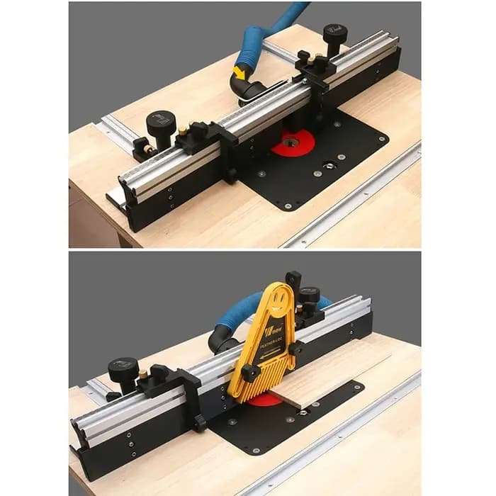 Clôture profilée en aluminium de 700mm avec rails en T à réglage fin