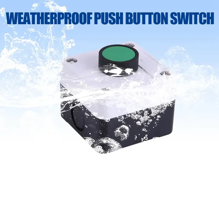 Interrupteur à bouton-poussoir vert IP54, résistant aux intempéries, boîte de commande à un bouton pour ouvre-porte ABS