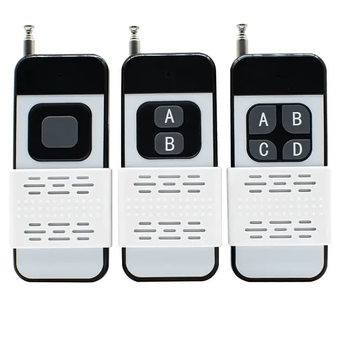 433MHz Télécommande haute puissance 1000m 1/2/4 Bouton Apprendre le code Porte de garage Ouvre-porte Interrupteur