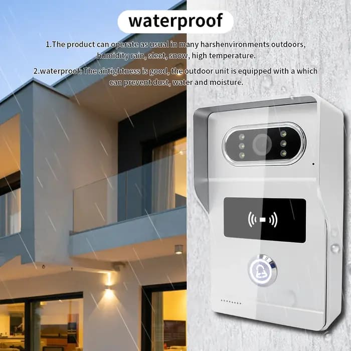ANJIELO 1080P Tuya système d'interphone vidéo IP 10 pouces écran tactile Wifi POE sonnette filaire pour Villa contrôle d'accès RFID plat