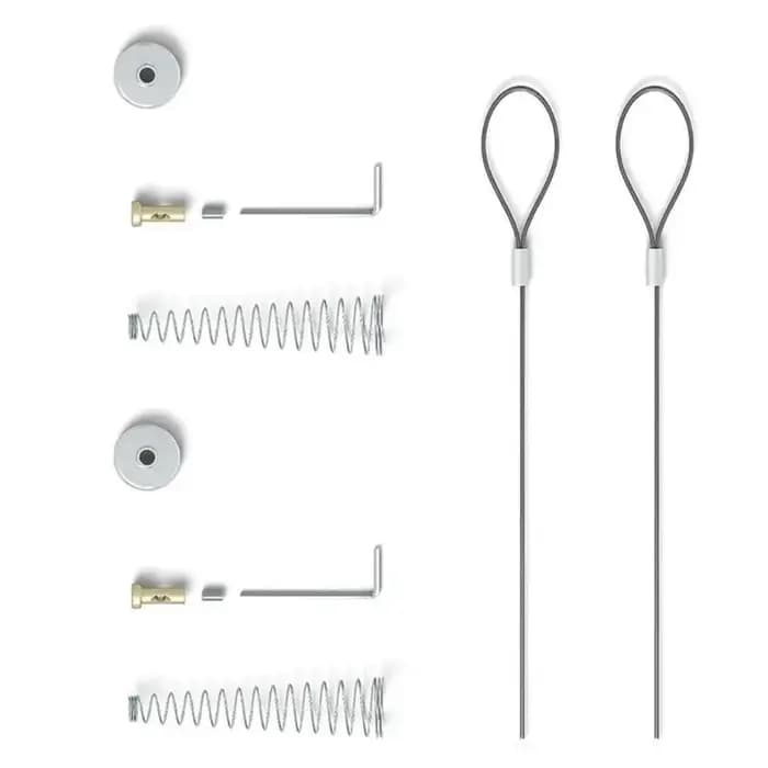 Ensemble loquets porte en alliage robuste, 2 pièces, comprenant des cylindres à ressort, entretoises