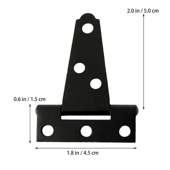 2 pièces 2 pouces en forme de T antirouille fer léger hangar charnière porte sangle