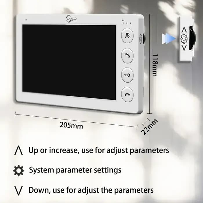 Interphone vidéo intelligent ANJIELO pour 2/3/4 appartements avec déverrouillage par carte RFID