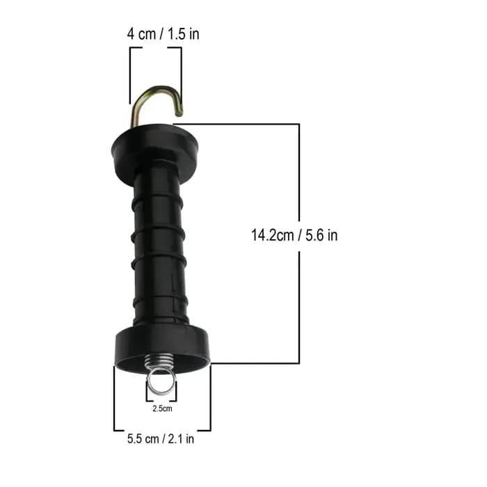 2 pièces en plastique clôture électrique porte poignée ressort pour ferme Animal sauvage singe bétail jardin système