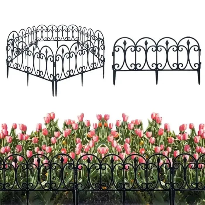 Nouvelle clôture décorative de jardin, barrière extérieure antirouille en fil métallique pour aménagement paysager, clôtures pliantes pour patio, barrière pour parterres de fleurs