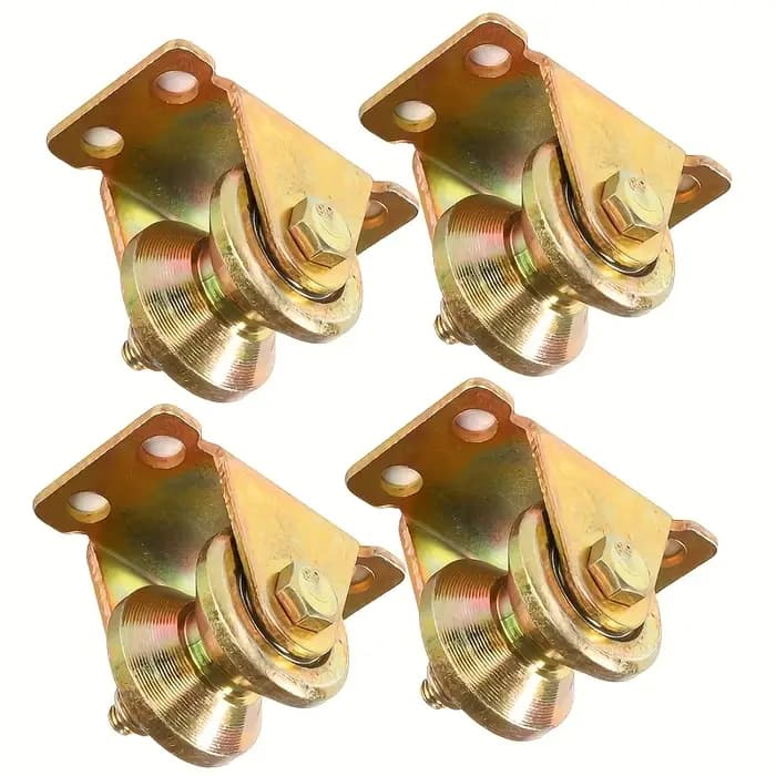 Roue à roulement à gorge en U profonde de 1,2 pouce pour portail coulissant, roulement double, surface galvanisée, corps principal en acier 45, support en fer