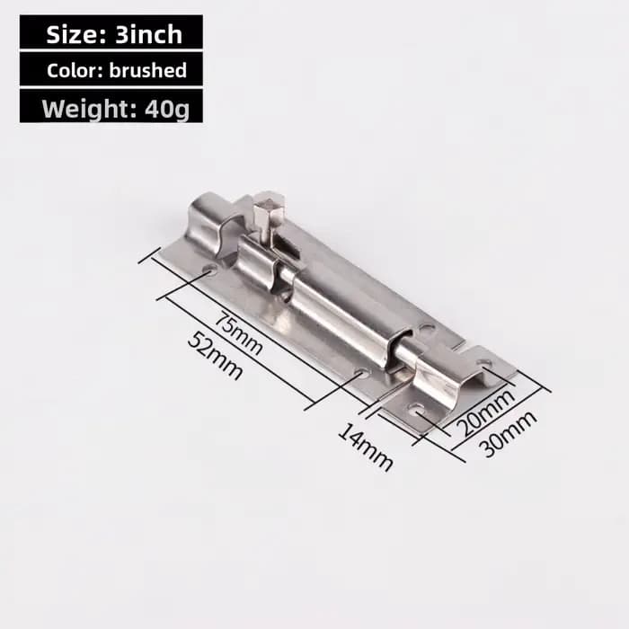 Loquet de serrure de porte en alliage d'aluminium