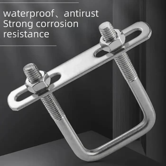 Pince à Tube carré M8 en acier au carbone Q235 galvanisé Durable