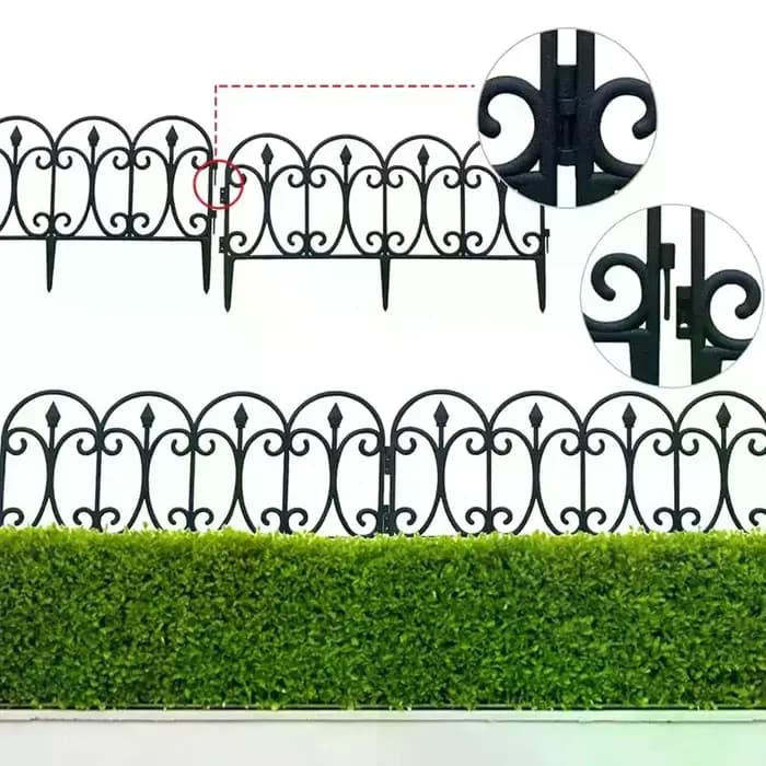 Clôture décorative de jardin extérieure, résistante à la rouille, clôture paysagère en fil métallique, clôtures pliantes pour patio, barrière pour parterres de fleurs.