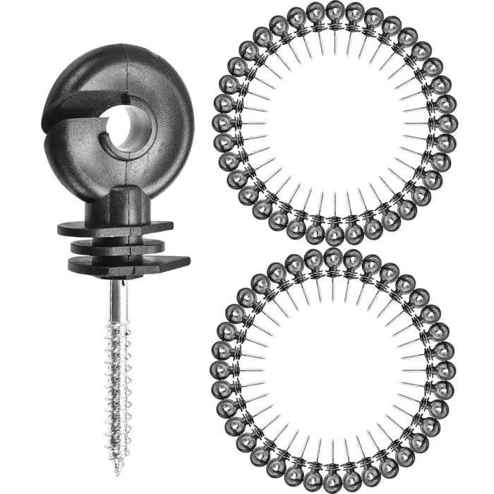 Isolateur de clôture électronique, 100 pièces, poteau de clôture électronique, isolant à visser, ann