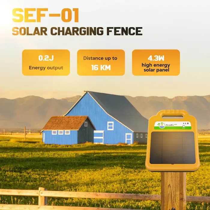 Électrificateur de clôture électrique solaire