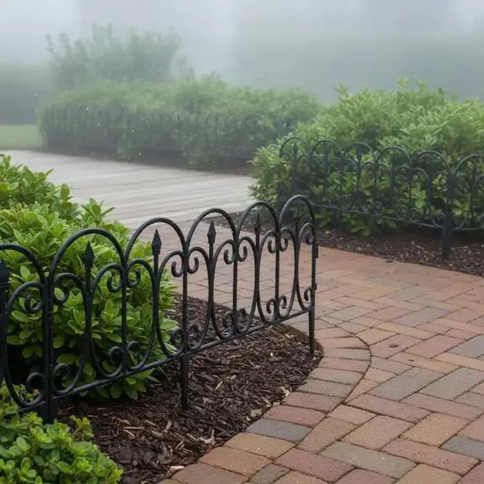 Nouvelle clôture décorative de jardin, barrière extérieure antirouille en fil métallique pour aménagement paysager, clôtures pliantes pour patio, barrière pour parterres de fleurs