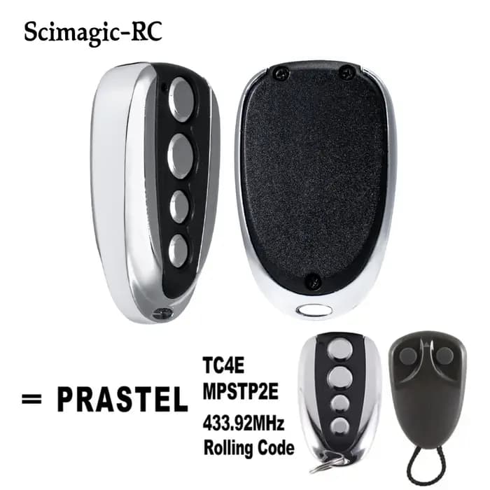 Télécommande de porte de Garage PRASTEL TC4E / MPSTP2E, 433mhz, transmetteur de Code roulant, porte-